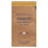 Пакеты бумажные плоские самозаклеивающиеся "КлиниПак" для воздушной и паровой стерилизации 150 х 250 мм (100 шт/уп)