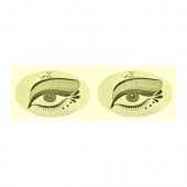 Наклейка на глаза для солярия фольга золото "Ван Тач" (5 упак по 100 пар/уп)