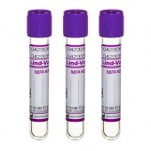 Пробирка вакуумная с ЭДТА-К2 двукалиевая соль 4 мл пластик 13*75мм (фиолетовая) GONGDONG (100шт/уп)